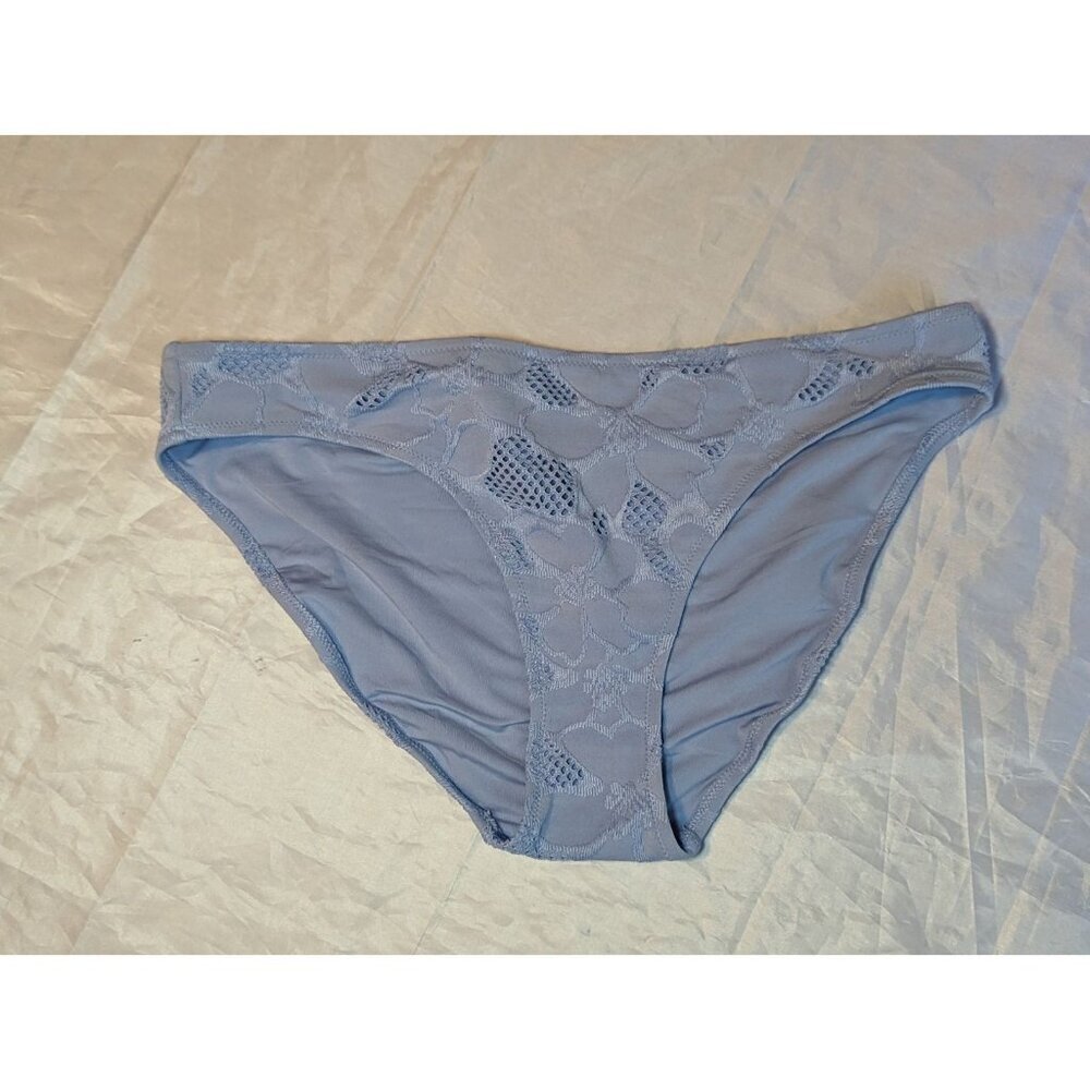 Aerie Women’s Size Large Textured Bikini Swim Bottom Monaco Blue NWT (1127)